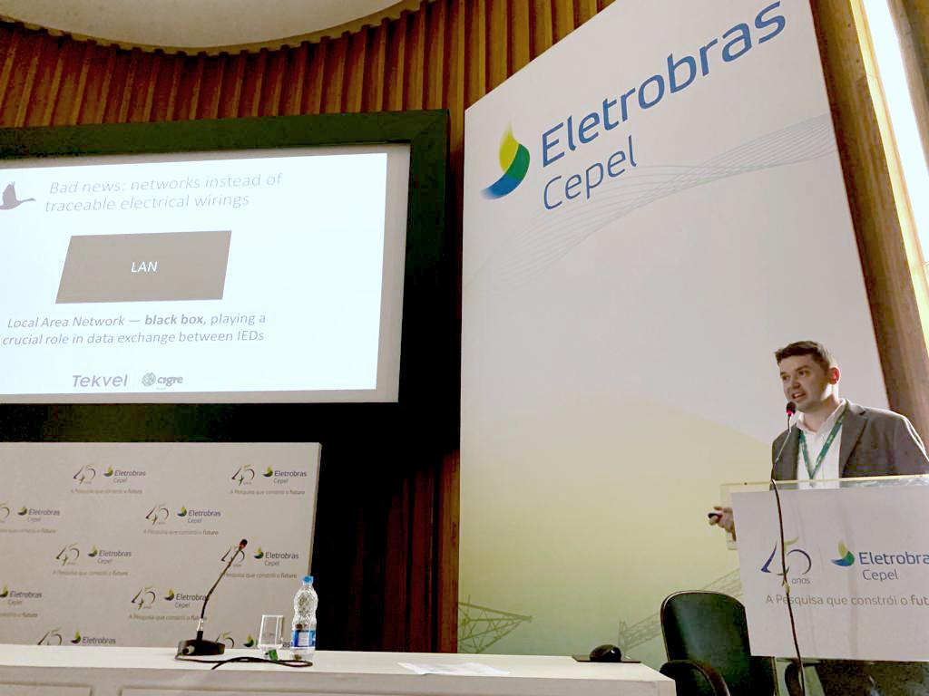 Alexander Golovin of Tekvel speaking about new challenges for utilities posed by digital substations